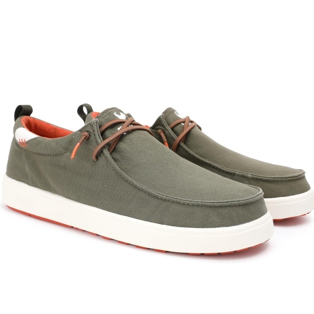 NEW Open Box PITAS Men's Biarritz Khaki Slip-On Loafers 11 44 Wally Shoes 😀